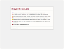 Tablet Screenshot of debyoutheatre.org
